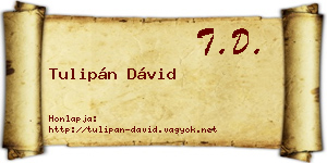 Tulipán Dávid névjegykártya