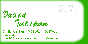 david tulipan business card